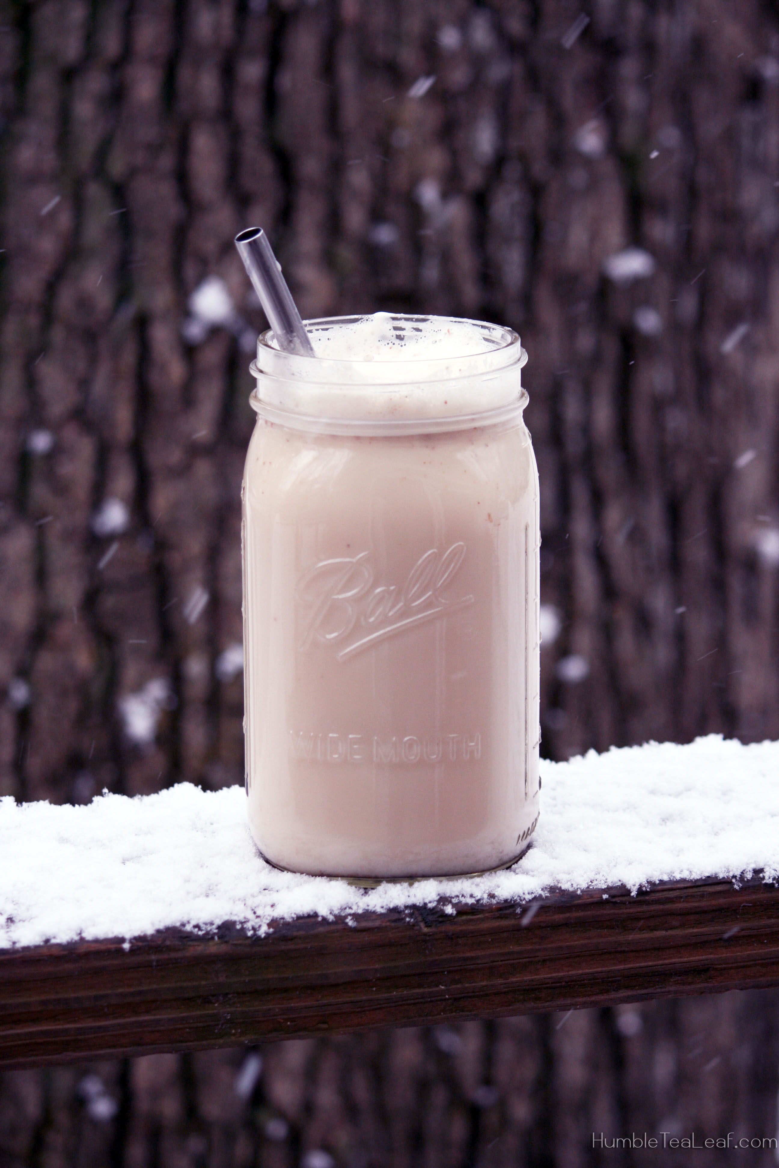 Ginger Milk Tea on a snowy day!
