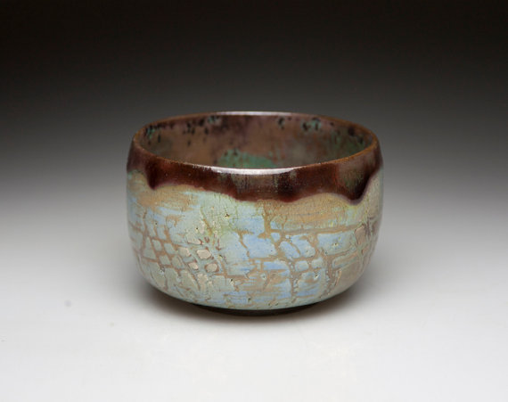 Raku Tea bowl, handmade.